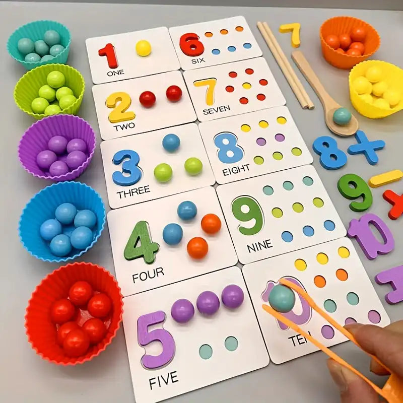 Montessori Math Fun: Color Matching & Counting Game for Kids - CutePopToy