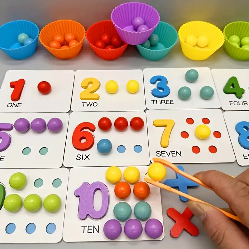 Montessori Math Fun: Color Matching & Counting Game for Kids - CutePopToy
