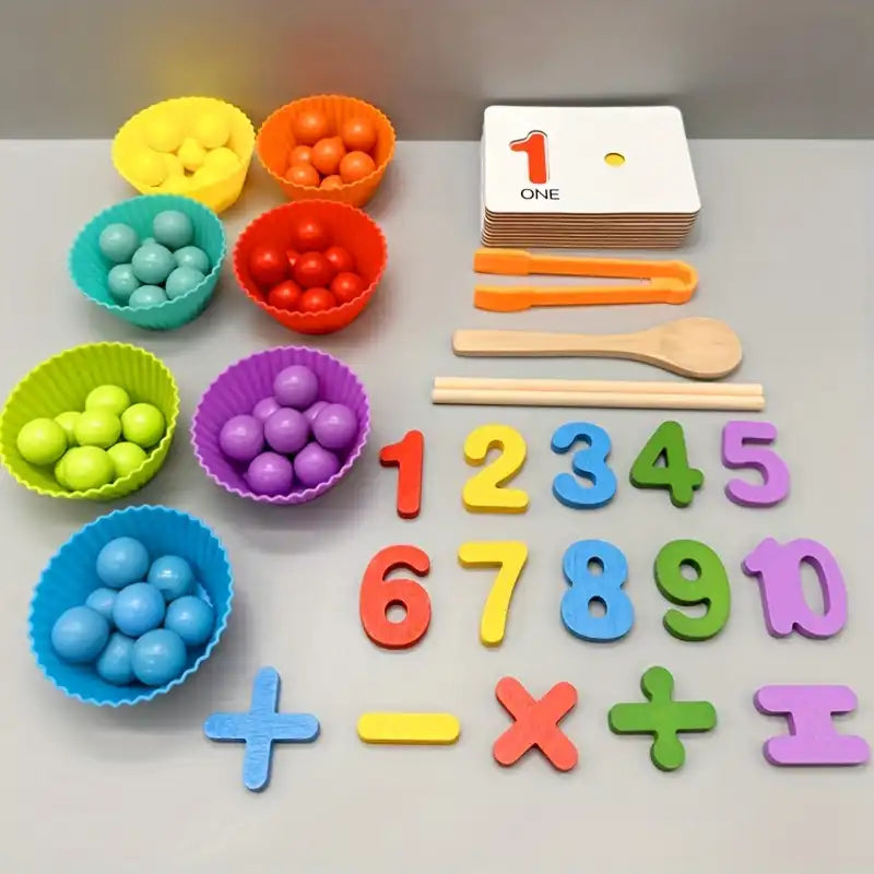 Montessori Math Fun: Color Matching & Counting Game for Kids - CutePopToy