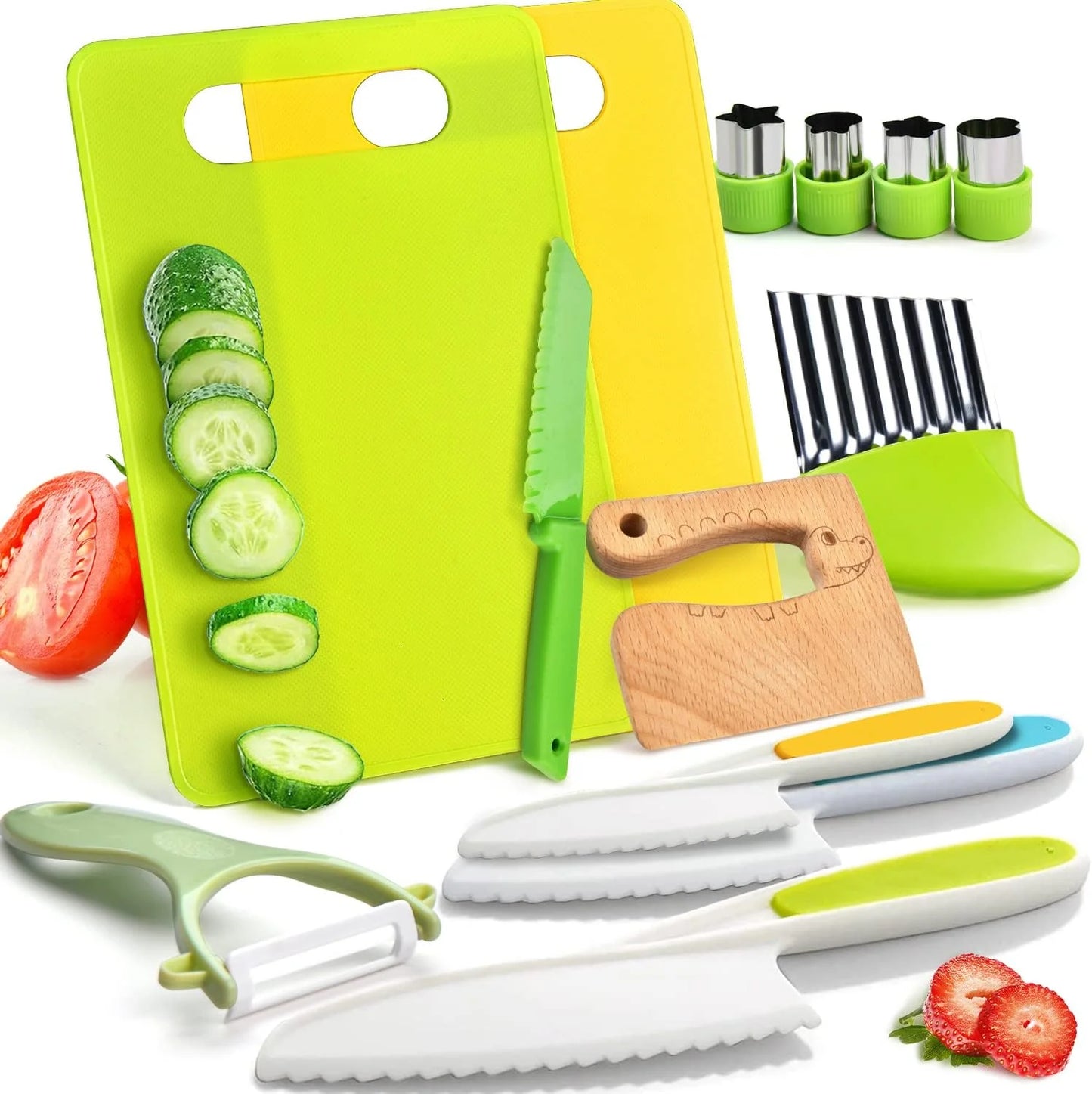 Montessori Kids Kitchen Tool Set (13 Pieces) - CutePopToy