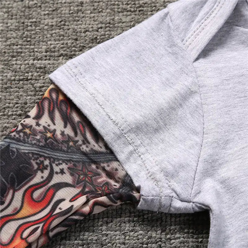 Newborn Baby Cotton Tattoo Sleeves Romper