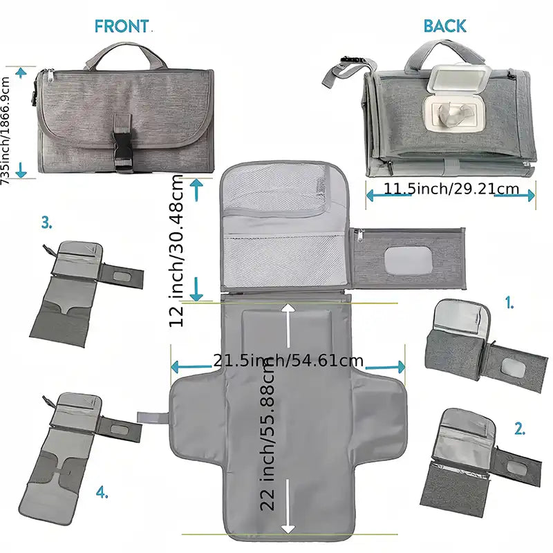 Portable Waterproof Diaper Changing Mat for Babies