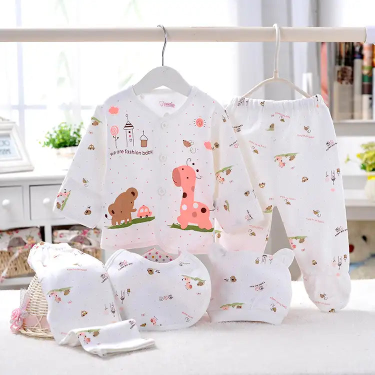 Pure Cotton Newborn Undergarment Set – 5 Pieces