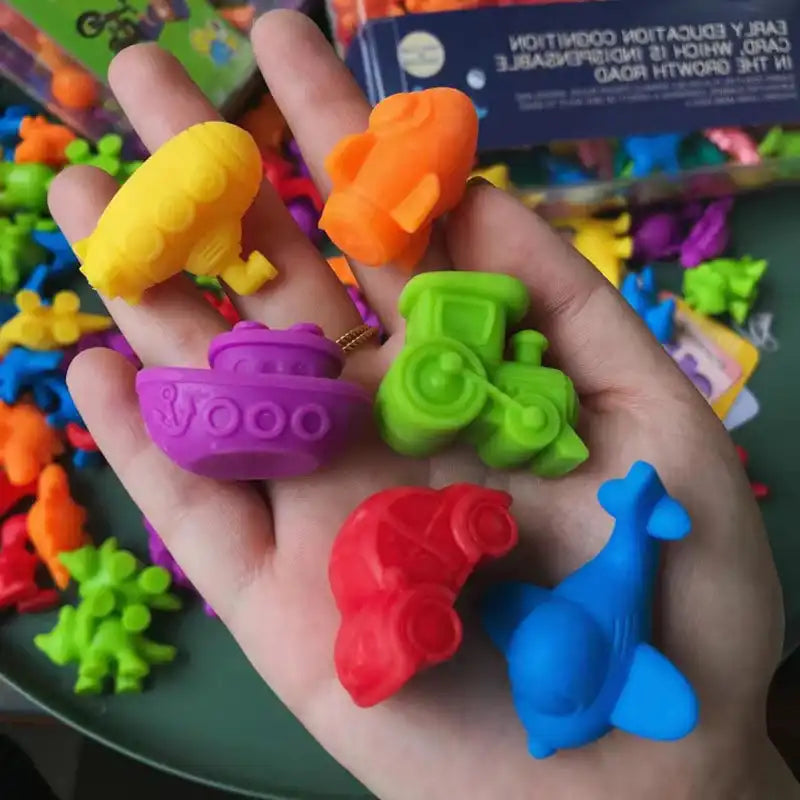 Children's Rainbow Animal Matching Montessori Toy - CutePopToy