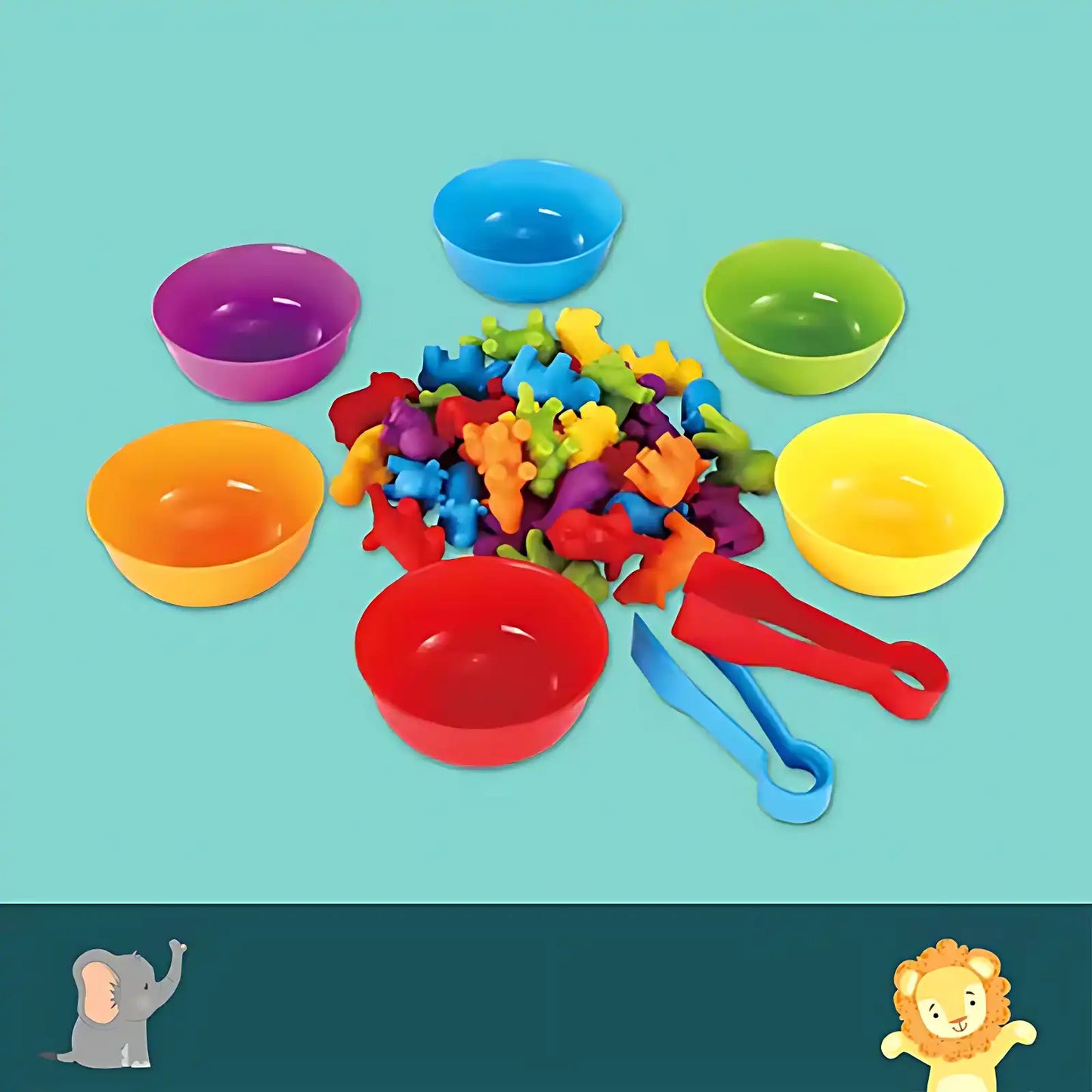 Children's Rainbow Animal Matching Montessori Toy - CutePopToy