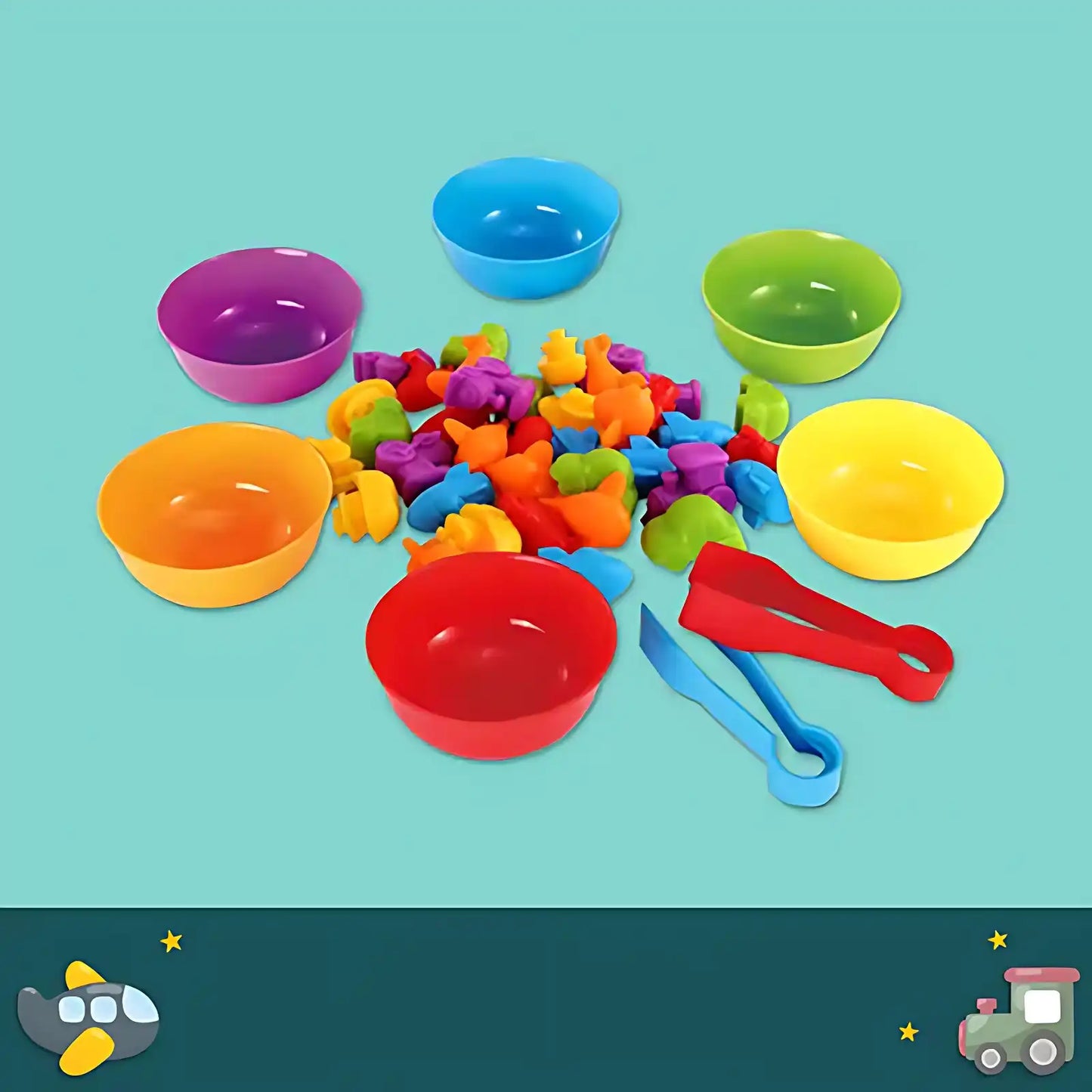 Children's Rainbow Animal Matching Montessori Toy - CutePopToy