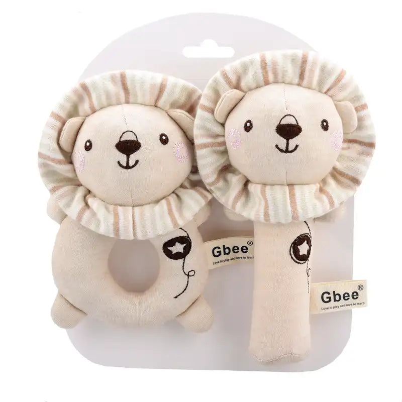 Soft Plush Rattle Set for Babies 0-6 Months