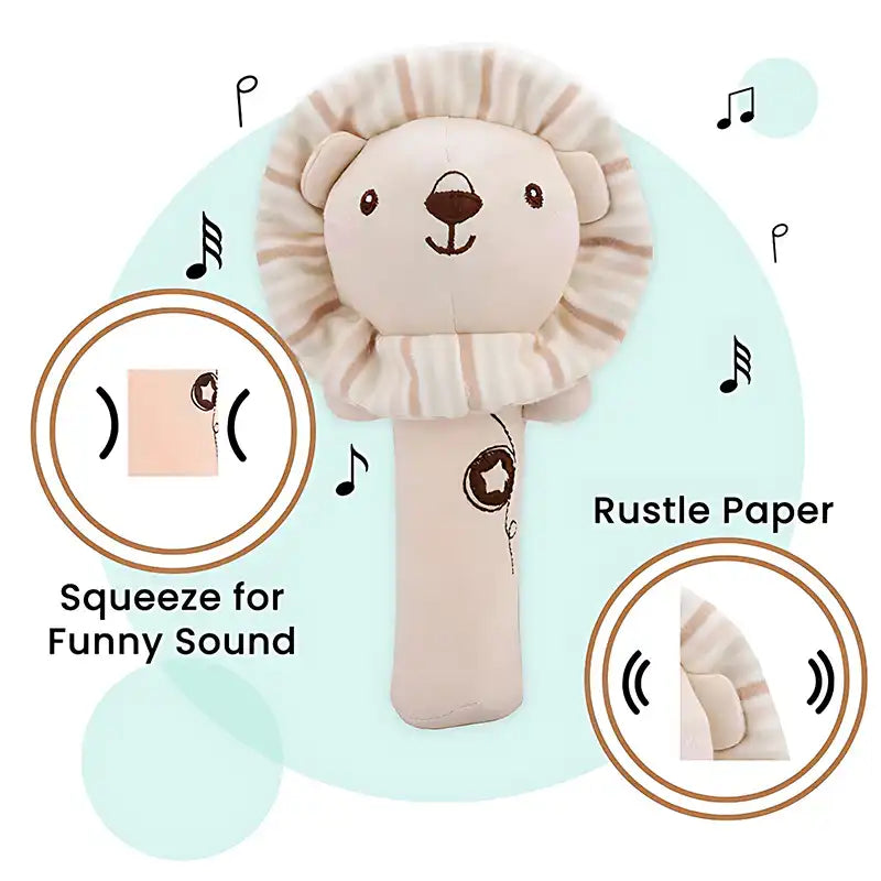 Soft Plush Rattle Set for Babies 0-6 Months