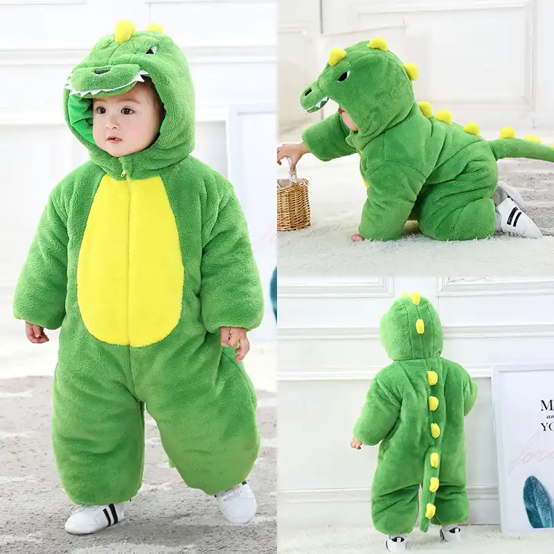 Soft Velvet Baby Animal Jumpsuit - CutePopToy