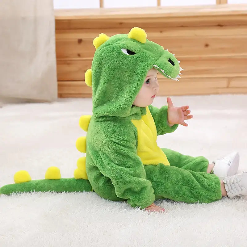 Soft Velvet Baby Animal Jumpsuit - CutePopToy