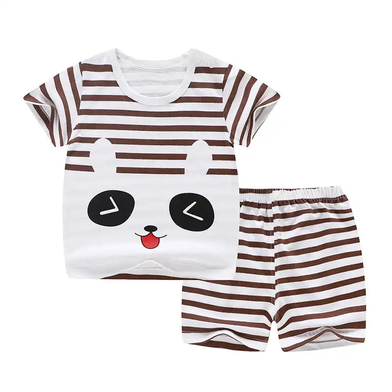 Sweet Cotton Summer T-Shirt and Shorts Set for Toddlers