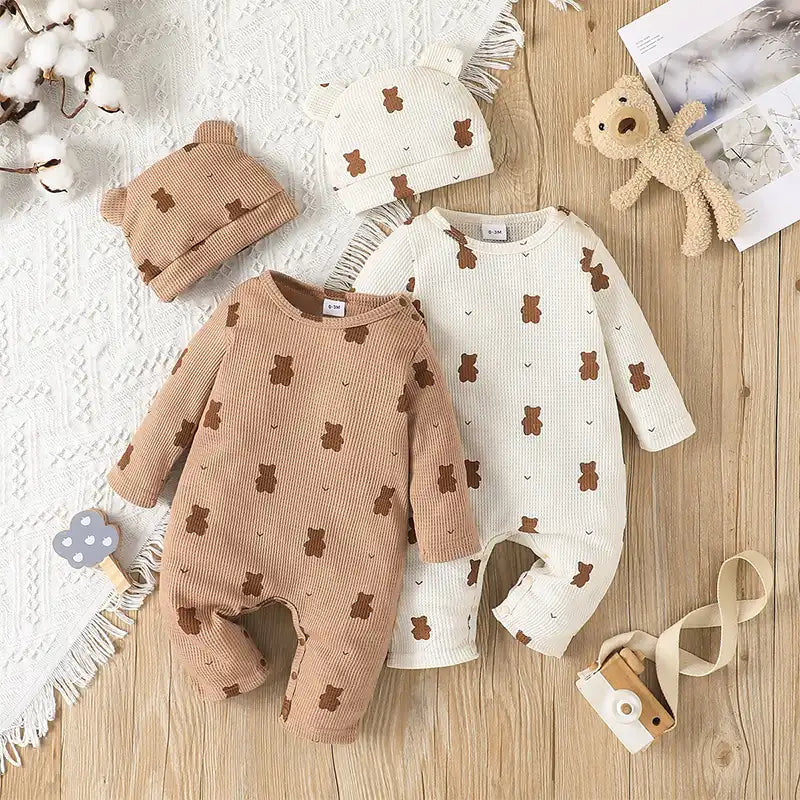 Teddy Bear Jumpsuit & Hat Set - CutePopToy