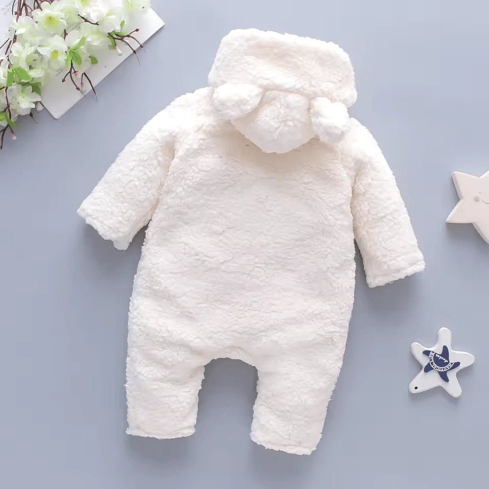 Thickened Lamb Fleece Baby Bear Jumpsuit - Winter Long-Sleeve - CutePopToy