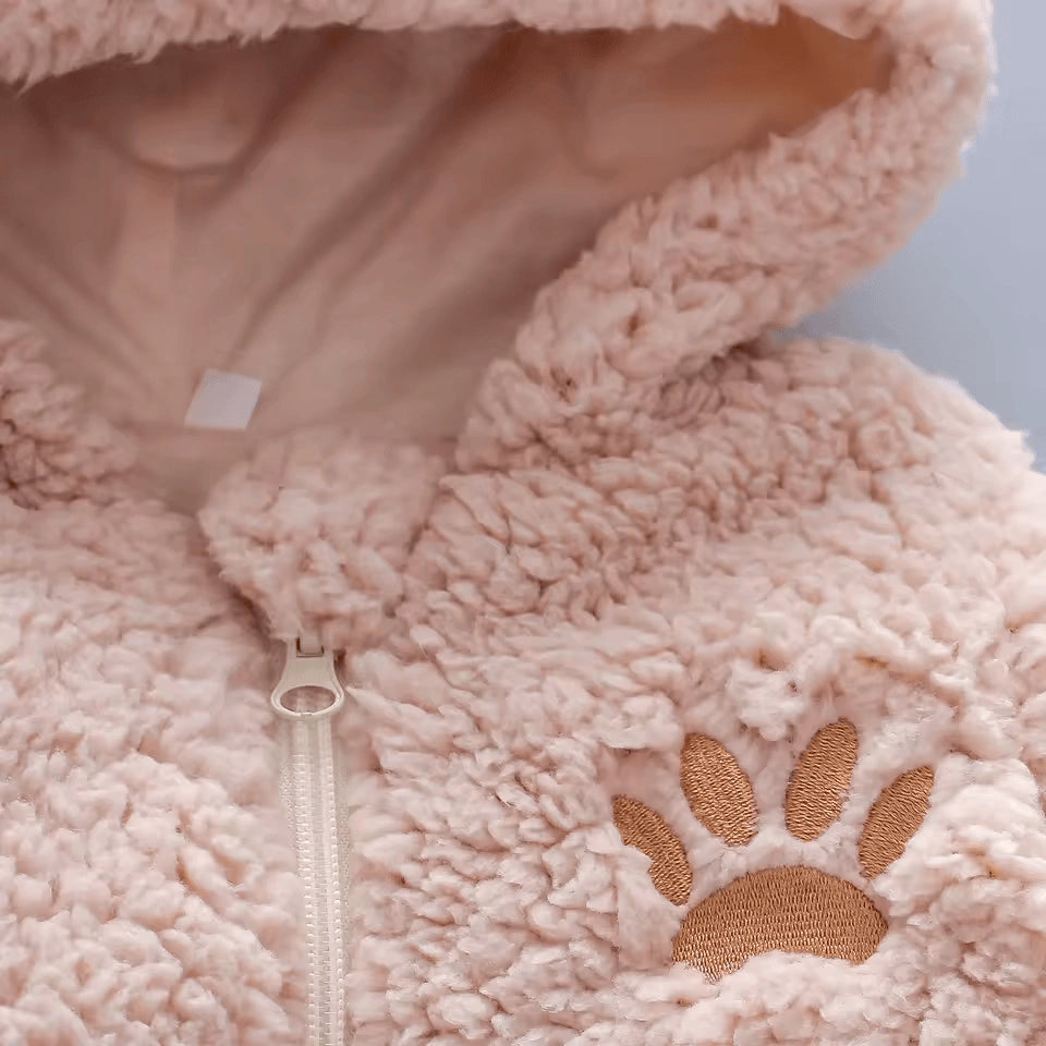 Thickened Lamb Fleece Baby Bear Jumpsuit - Winter Long-Sleeve - CutePopToy