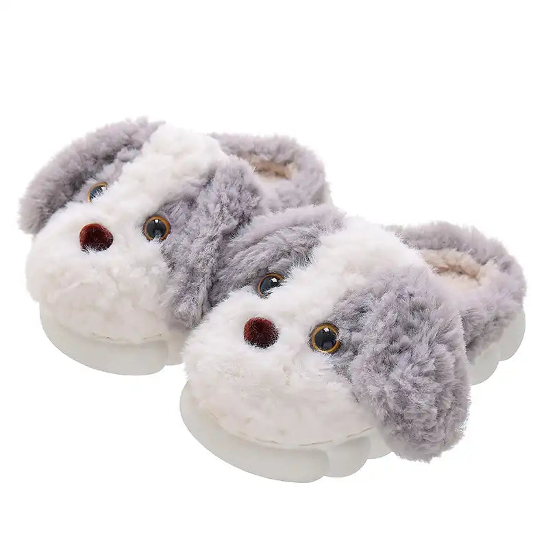 Toddler Animal Slippers | Cute Plush Dog - CutePopToy