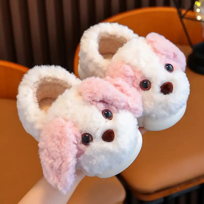 Toddler Animal Slippers | Cute Plush Dog - CutePopToy