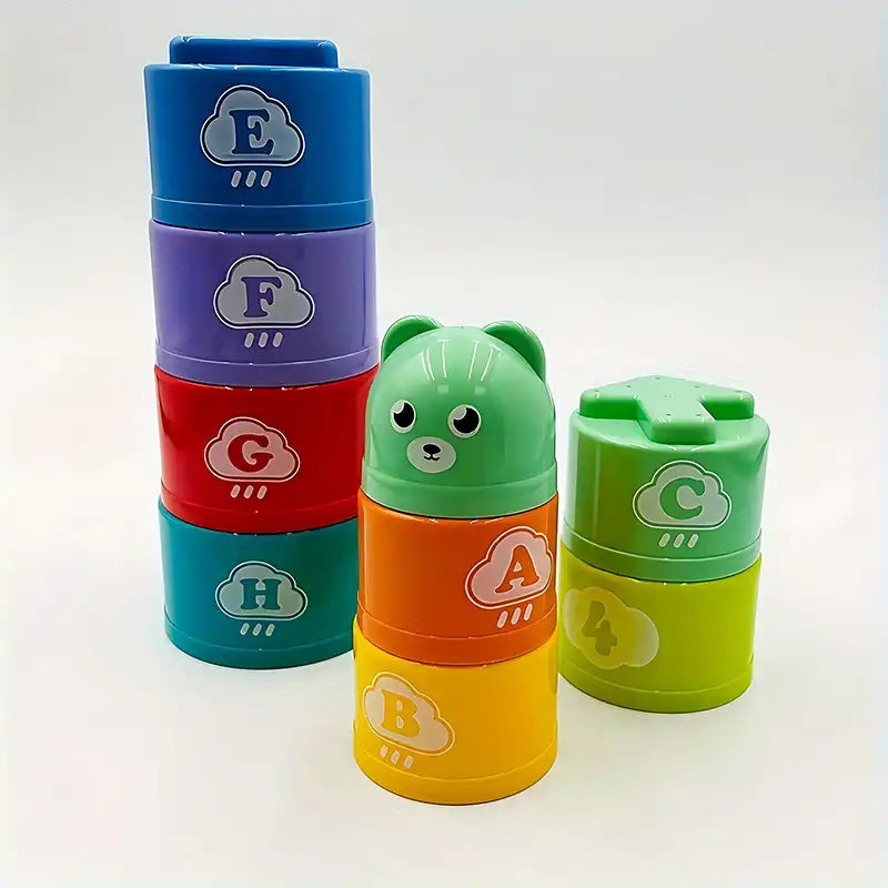 Toddler Early Learning Rainbow Stacking Cups(Random Color) - CutePopToy