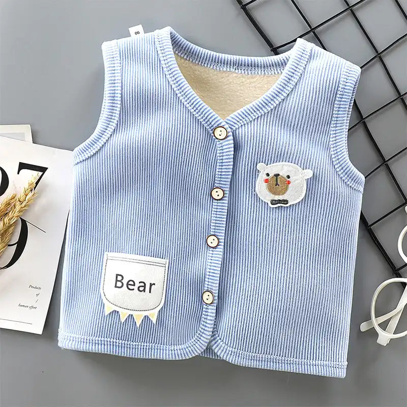 Toddler Warm Plush Vest for Cold Weather