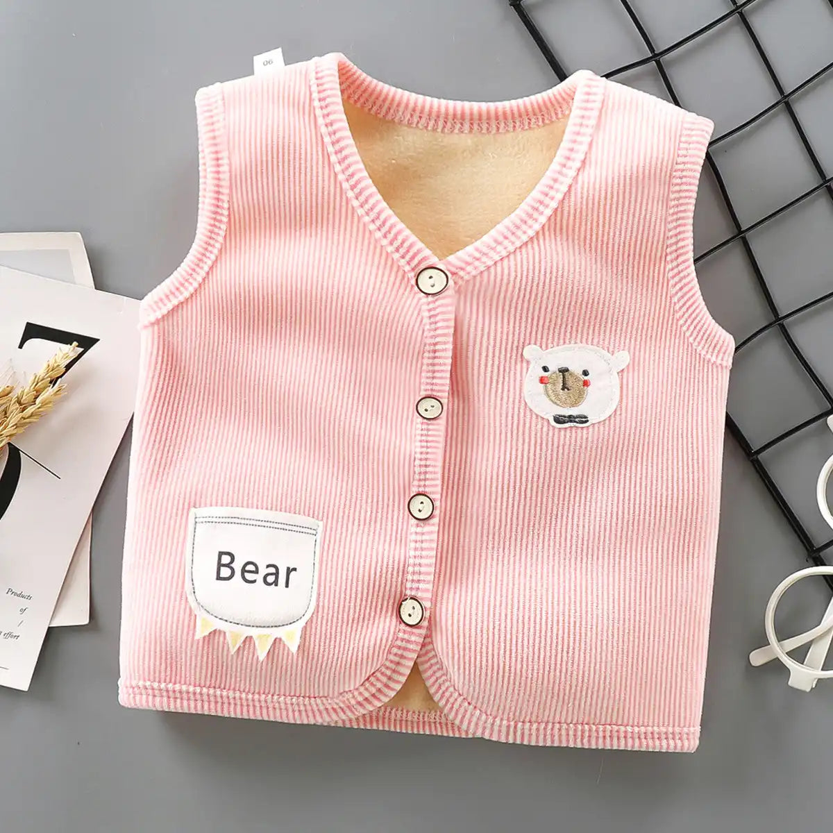 Toddler Warm Plush Vest for Cold Weather
