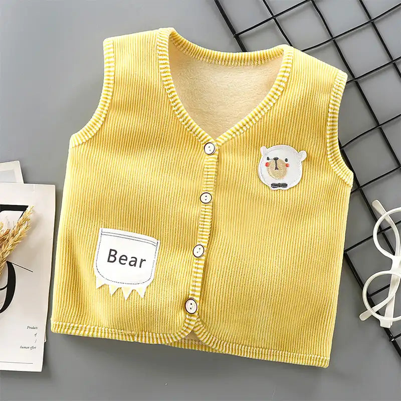 Toddler Warm Plush Vest for Cold Weather