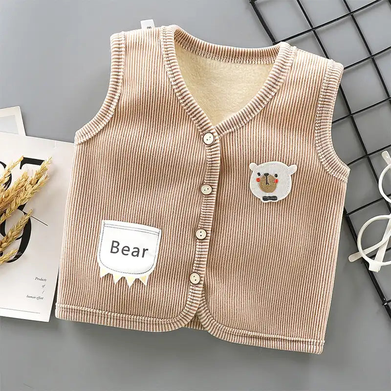 Toddler Warm Plush Vest for Cold Weather