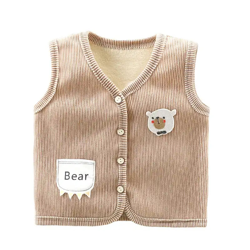 Toddler Warm Plush Vest for Cold Weather