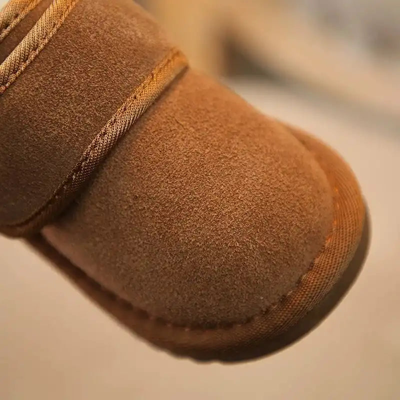 Toddler Winter Plush Low-top Snow Boots for Boys and Girls Warm Shoes - CutePopToy