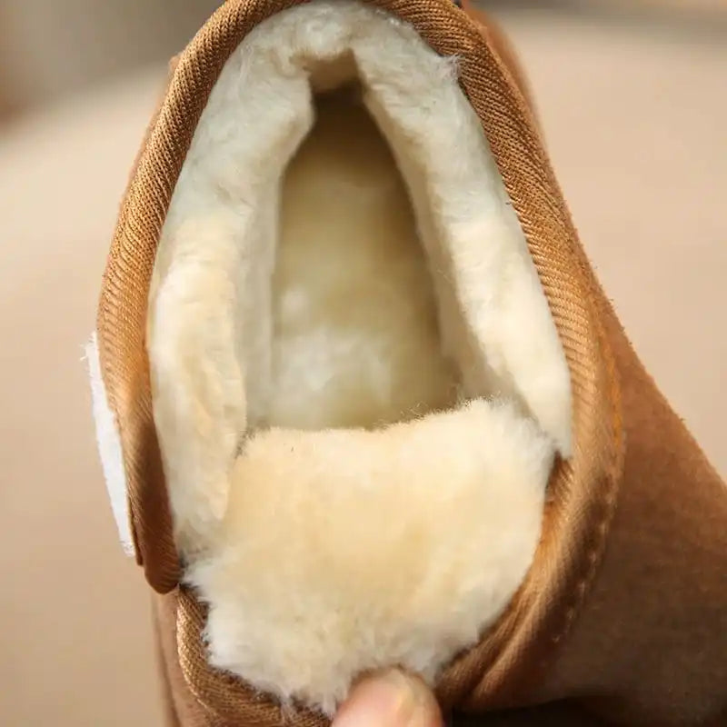 Toddler Winter Plush Low-top Snow Boots for Boys and Girls Warm Shoes - CutePopToy