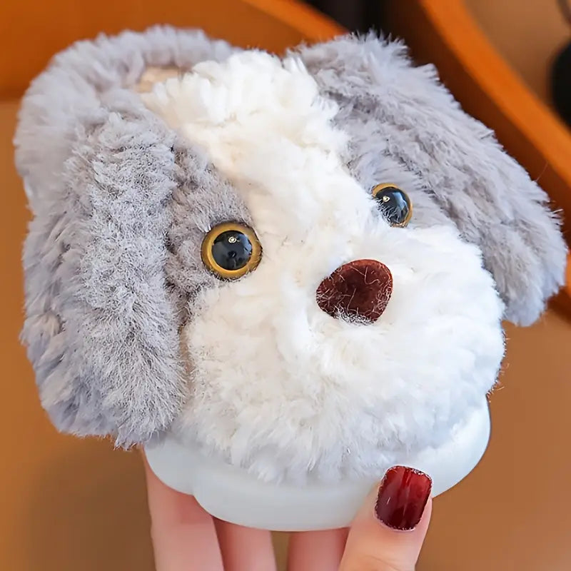 Toddler Animal Slippers | Cute Plush Dog - CutePopToy