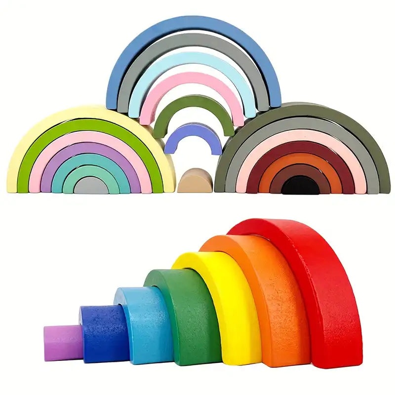 Toddlers Montessori Rainbow Arch Playset - CutePopToy