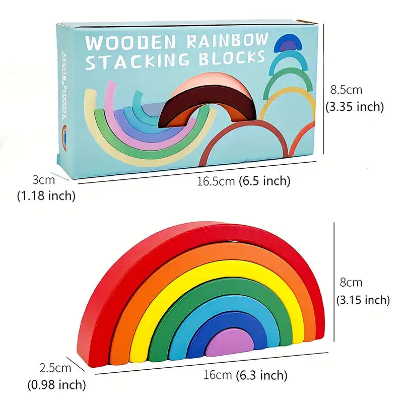 Toddlers Montessori Rainbow Arch Playset - CutePopToy