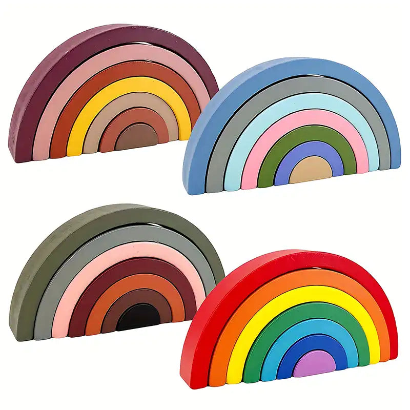 Toddlers Montessori Rainbow Arch Playset - CutePopToy