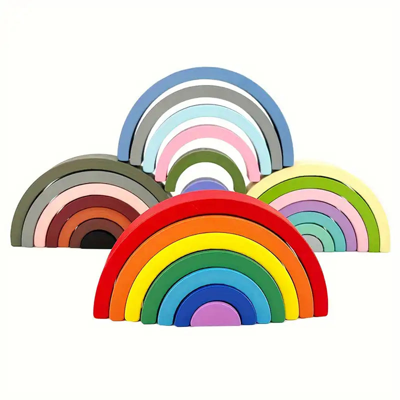 Toddlers Montessori Rainbow Arch Playset - CutePopToy