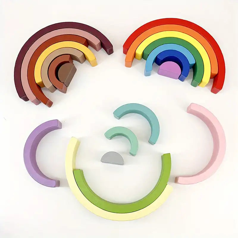 Toddlers Montessori Rainbow Arch Playset - CutePopToy