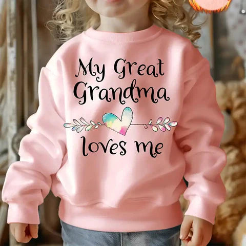 My Great Grandma Loves Me Spring Sweatshirt: A Cozy, Heartfelt Gift for Kids | CutePopToy