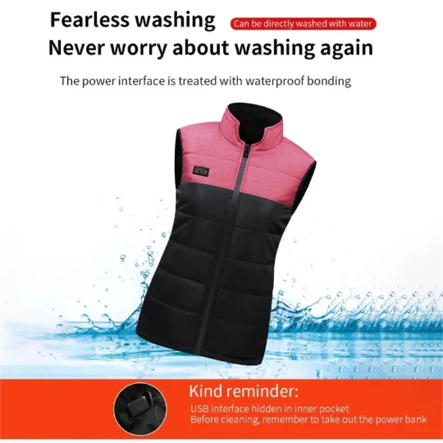 21 Heating Zones Heated Vest with USB Charging