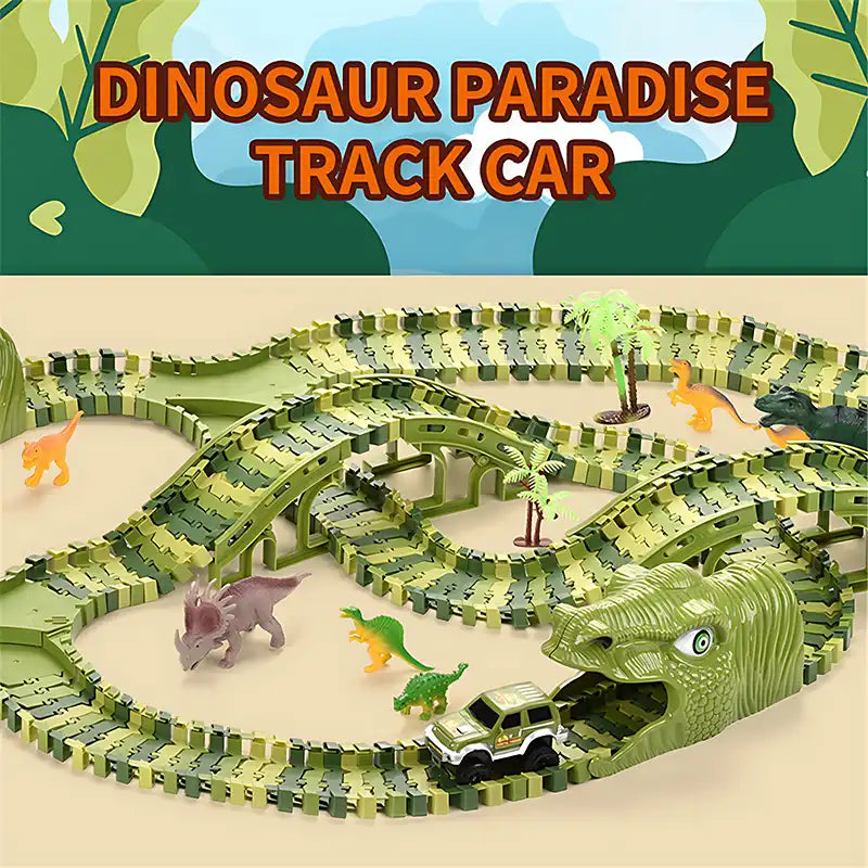 269pcs Deluxe DIY Giant Dinosaur Car Track Set Toys - CutePopToy