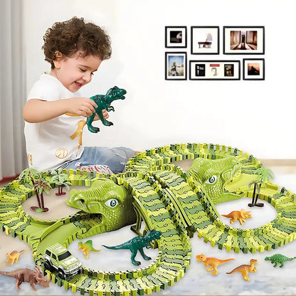 269pcs Deluxe DIY Giant Dinosaur Car Track Set Toys - CutePopToy