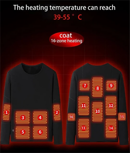 28 Heating Zones Heated Thermal Suit Intelligent Temperature Control 28 Areas Heating Underwears Set