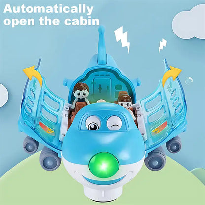 360° Rotating Stunt Plane Children's Toy with Doll and Light - CutePopToy