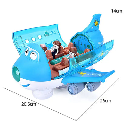 360° Rotating Stunt Plane Children's Toy with Doll and Light - CutePopToy