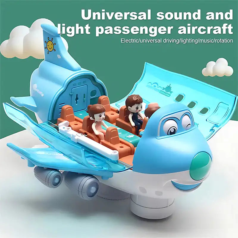 360° Rotating Stunt Plane Children's Toy with Doll and Light - CutePopToy