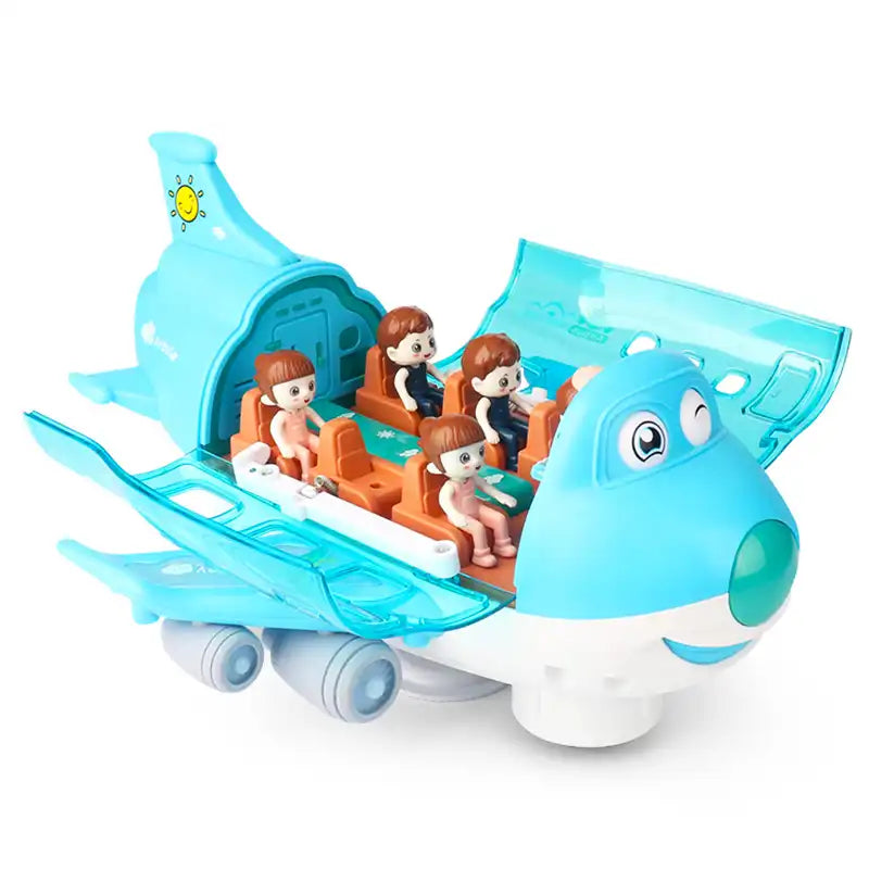 360° Rotating Stunt Plane Children's Toy with Doll and Light - CutePopToy