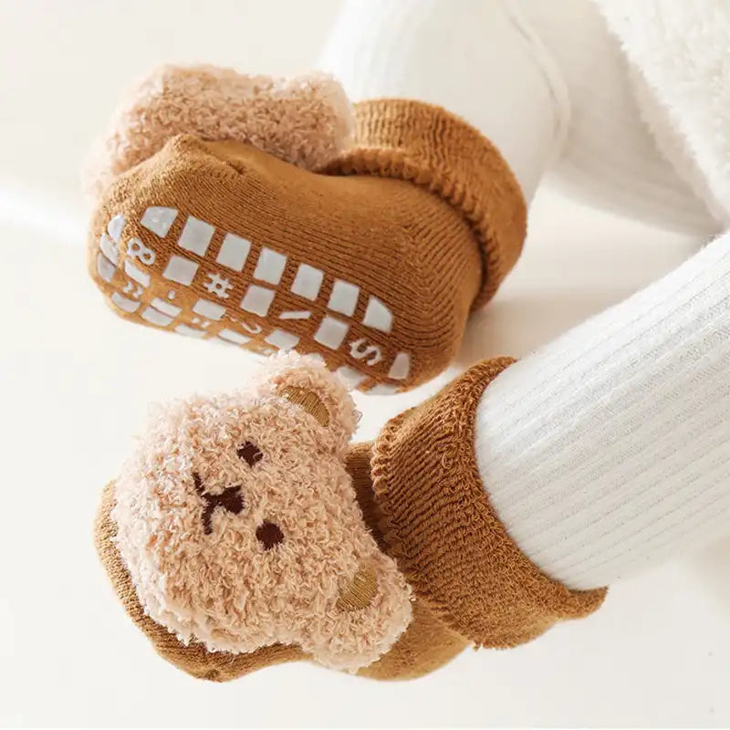 Baby Bear Slipper Socks Anti-slip Rubber Dot Floor Socks - CutePopToy