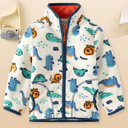 Boys' Cozy Dinosaur Fleece Jacket (Ages 18 Months to 6 Years)