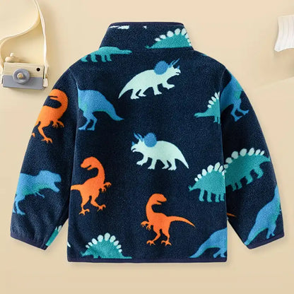 Boys' Cozy Dinosaur Fleece Jacket (Ages 18 Months to 6 Years)