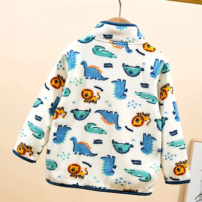 Boys' Cozy Dinosaur Fleece Jacket (Ages 18 Months to 6 Years)