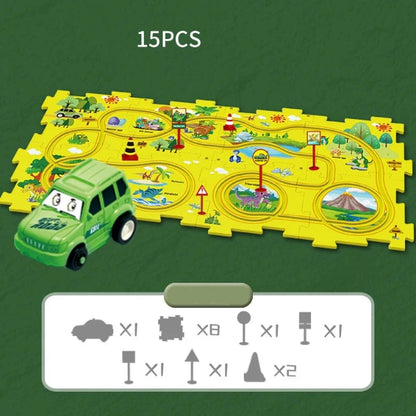 Children’s Fun Learning Car Track Puzzle Set - CutePopToy