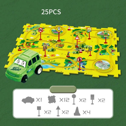 Children’s Fun Learning Car Track Puzzle Set - CutePopToy