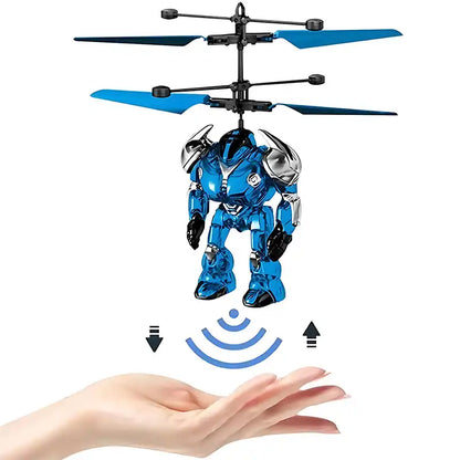 Children's Gesture Controlled Infrared Flying Mecha Warrior Toy